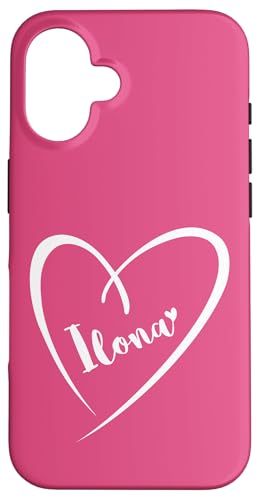 Ilona Name Vorname Kalligrafie Herz Zeichnung Weiß Hülle für iPhone 16 Ilona Name Vorname Kalligrafie Herz Zeichnung Weiß Hülle für iPhone 16 von Namensgeschenke Kalligrafie Herz