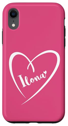 Ilona Name Vorname Kalligrafie Herz Zeichnung Weiß Hülle für iPhone XR Ilona Name Vorname Kalligrafie Herz Zeichnung Weiß Hülle für iPhone XR von Namensgeschenke Kalligrafie Herz