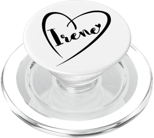 Irene Name Vorname Kalligrafie Herz Zeichnung Schwarz PopSockets PopGrip für MagSafe von Namensgeschenke Kalligrafie Herz