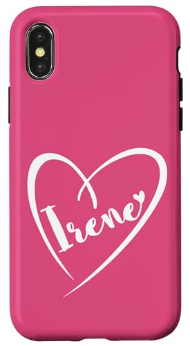 Irene Name Vorname Kalligrafie Herz Zeichnung Weiß Hülle für iPhone X/XS Irene Name Vorname Kalligrafie Herz Zeichnung Weiß Hülle für iPhone X/XS von Namensgeschenke Kalligrafie Herz