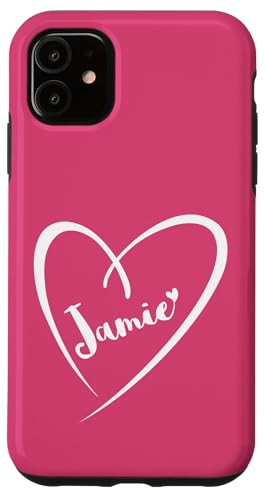 Jamie Name Vorname Kalligrafie Herz Zeichnung Weiß Hülle für iPhone 11 Jamie Name Vorname Kalligrafie Herz Zeichnung Weiß Hülle für iPhone 11 von Namensgeschenke Kalligrafie Herz