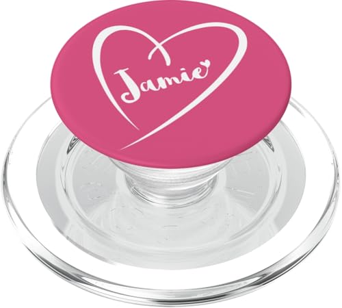 Jamie Name Vorname Kalligrafie Herz Zeichnung Weiß PopSockets PopGrip für MagSafe von Namensgeschenke Kalligrafie Herz