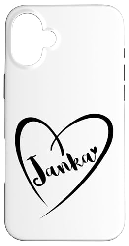 Janka Name Vorname Kalligrafie Herz Zeichnung Schwarz Hülle für iPhone 16 Plus Janka Name Vorname Kalligrafie Herz Zeichnung Schwarz Hülle für iPhone 16 Plus von Namensgeschenke Kalligrafie Herz