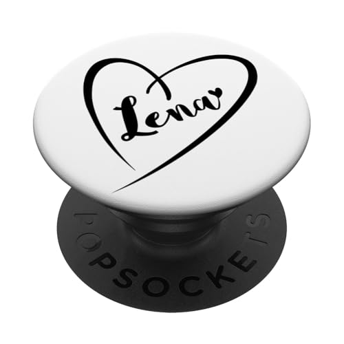 Lena Name Vorname Kalligrafie Herz Zeichnung Schwarz PopSockets Klebender PopGrip Lena Name Vorname Kalligrafie Herz Zeichnung Schwarz PopSockets Klebender PopGrip von Namensgeschenke Kalligrafie Herz
