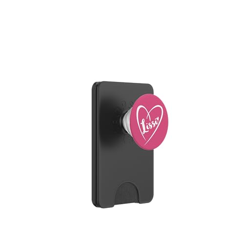 Lissi Name Vorname Kalligrafie Herz Zeichnung Weiß PopSockets PopWallet für MagSafe von Namensgeschenke Kalligrafie Herz
