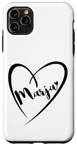 Marja Name Vorname Kalligrafie Herz Zeichnung Schwarz Hülle für iPhone 11 Pro Max Marja Name Vorname Kalligrafie Herz Zeichnung Schwarz Hülle für iPhone 11 Pro Max von Namensgeschenke Kalligrafie Herz