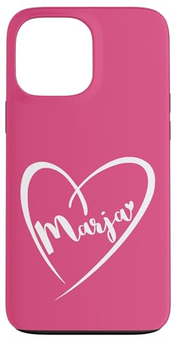 Marja Name Vorname Kalligrafie Herz Zeichnung Weiß Hülle für iPhone 13 Pro Max Marja Name Vorname Kalligrafie Herz Zeichnung Weiß Hülle für iPhone 13 Pro Max von Namensgeschenke Kalligrafie Herz