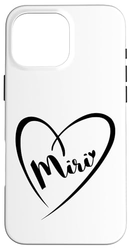 Miri Name Vorname Kalligrafie Herz Zeichnung Schwarz Hülle für iPhone 16 Pro Max Miri Name Vorname Kalligrafie Herz Zeichnung Schwarz Hülle für iPhone 16 Pro Max von Namensgeschenke Kalligrafie Herz