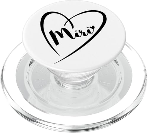 Miri Name Vorname Kalligrafie Herz Zeichnung Schwarz PopSockets PopGrip für MagSafe von Namensgeschenke Kalligrafie Herz
