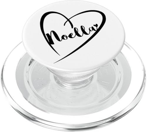 Noella Name Vorname Kalligrafie Herz Zeichnung Schwarz PopSockets PopGrip für MagSafe von Namensgeschenke Kalligrafie Herz