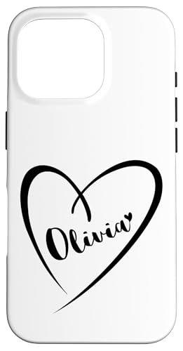 Olivia Name Vorname Kalligrafie Herz Zeichnung Schwarz Hülle für iPhone 16 Pro Olivia Name Vorname Kalligrafie Herz Zeichnung Schwarz Hülle für iPhone 16 Pro von Namensgeschenke Kalligrafie Herz