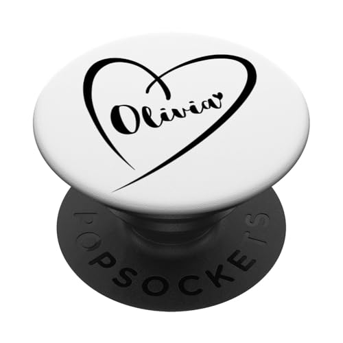 Olivia Name Vorname Kalligrafie Herz Zeichnung Schwarz PopSockets Klebender PopGrip Olivia Name Vorname Kalligrafie Herz Zeichnung Schwarz PopSockets Klebender PopGrip von Namensgeschenke Kalligrafie Herz