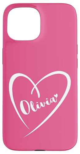 Olivia Name Vorname Kalligrafie Herz Zeichnung Weiß Hülle für iPhone 15 Olivia Name Vorname Kalligrafie Herz Zeichnung Weiß Hülle für iPhone 15 von Namensgeschenke Kalligrafie Herz