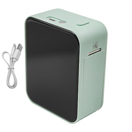 Namvo Bluetooth-Etikettendrucker mit 1 Rolle wasserfestem Papier, P15 Mini-Drucker, selbstklebendes Etikett, kompatibel mit iOS und Android (grün) von Namvo