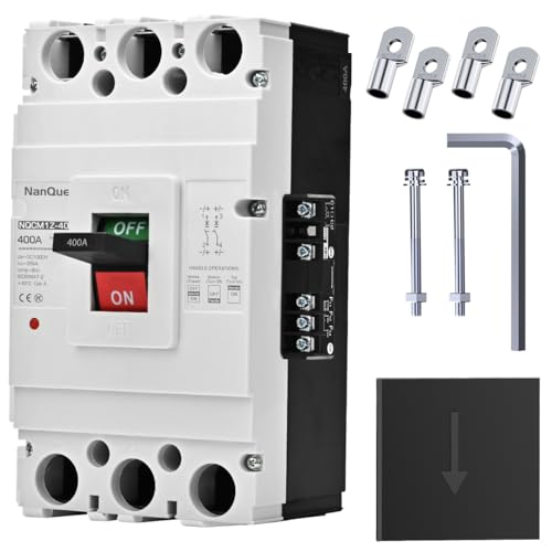 DC Circuit Breaker MCCB add Shunt release Auxiliary Contact Module Combination DC24V 48V Remote Control Cut Off Solar Panel Battery Power Protector BMS Charging Singal Controller (400A) von NanQue