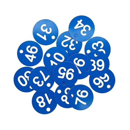 NanTun 35mm ABS Key Tags Engraved Number Id Tags, Numbered Key Tags 50 Pieces - Blue - 1 to 100 NanTun 35mm ABS Key Tags Engraved Number Id Tags, Numbered Key Tags 50 Pieces - Blue - 1 to 100 von NanTun