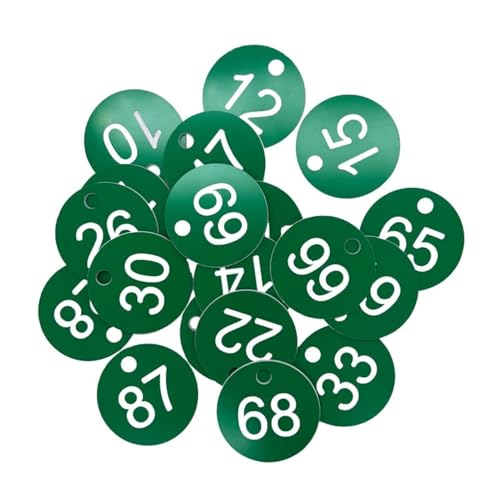 NanTun 35mm ABS Key Tags Engraved Number Id Tags, Numbered Key Tags 50 Pieces - Green - 1 to 100 NanTun 35mm ABS Key Tags Engraved Number Id Tags, Numbered Key Tags 50 Pieces - Green - 1 to 100 von NanTun
