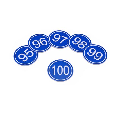 NanTun Plastiktisch Nummer Lagerung Schließfach Schrank Zahlen Pubs Restaurants Clubs Tags 100 Stück - Blau - 1 bis 100 von NanTun