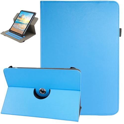 Nannxiebky Universal-Schutzhülle für Android-Tablets, 7 8 Zoll, 360 Grad drehbar, Multi-Winkel, Standfunktion, Abdeckung für 17,8 cm (7 Zoll) und alle 7-8,5 Zoll Tablets, Himmelblau von Nannxiebky