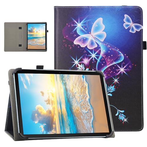 Nannxiebky Universal-Schutzhülle für Android-Tablets mit 25,4 cm (10 Zoll) und 25,7 cm (10,1 Zoll) und alle 9,5-11-Zoll-Tablets (24,1 - 27,9 cm), schmal, faltbar, mit Handschlaufe von Nannxiebky