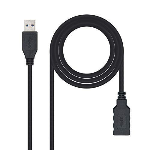 Nanocable 10.01.0902-BK - USB 3.0 Verlängerungskabel, Typ A/M-A/H, männlich-weiblich, schwarz, 2.0 mts Nanocable 10.01.0902-BK - USB 3.0 Verlängerungskabel, Typ A/M-A/H, männlich-weiblich, schwarz, 2.0 mts von NANOCABLE