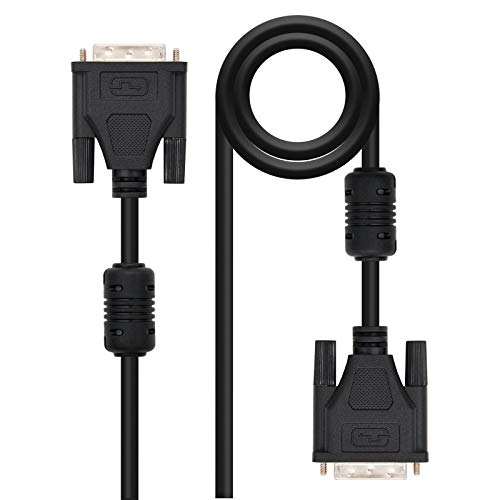 Nanocable 10.15.0802 - DVI zu DVI Kabel Dual Link 24+1, männlich-männlich, schwarz, 1.8 mts von Nano Cable