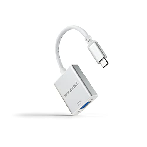 Nanocable 10.16.4101 - USB-C zu VGA Konverter, USB-C/M-VGA/H, weiß Nanocable 10.16.4101 - USB-C zu VGA Konverter, USB-C/M-VGA/H, weiß von NANOCABLE