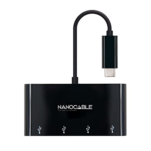 Nanocable 10.16.4401-BK - USB-C auf 4xUSB 3.0 Adapter, schwarz Nanocable 10.16.4401-BK - USB-C auf 4xUSB 3.0 Adapter, schwarz von NANOCABLE