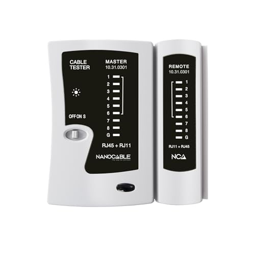 Nanocable 10.31.0301 - Automatischer Tester für RJ11/RJ12 /RJ45, Kabel von NANOCABLE