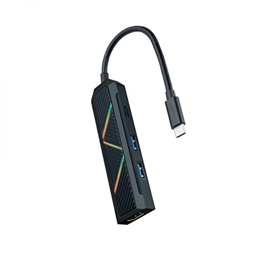 NANOCABLE 10.16.0401 - USB-C HUB 3xUSB-A+USB-C Laden+HDMI+RJ45+TF+SD von NANOCABLE