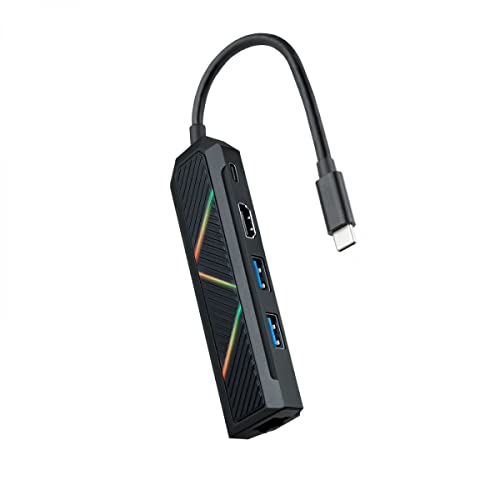 NANOCABLE 10.16.0501 - USB-C HUB 3xUSB-A+USB-C Charging+HDMI+RJ45+TF+SD+Audio von NANOCABLE