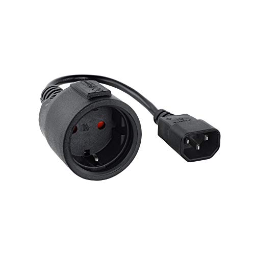 NANOCABLE 10.22.0901 Netzadapterkabel für USV-Stecker C14 Stecker auf CEE7 Buchse, 25 cm, Schwarz NANOCABLE 10.22.0901 Netzadapterkabel für USV-Stecker C14 Stecker auf CEE7 Buchse, 25 cm, Schwarz von NANOCABLE