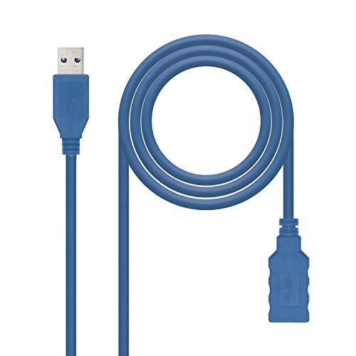 Nanocable 10.01.0901-BL - USB 3.0 Verlängerungskabel, Typ A/M-A/H, männlich-weiblich, blau, 1.0 mts Nanocable 10.01.0901-BL - USB 3.0 Verlängerungskabel, Typ A/M-A/H, männlich-weiblich, blau, 1.0 mts von NANOCABLE