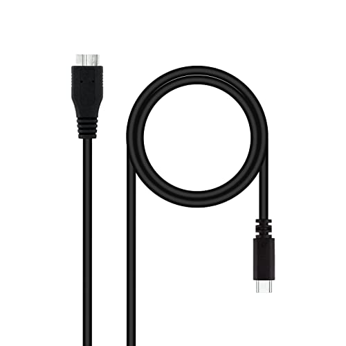 Nanocable 10.01.1201-BK - USB 3.0 Kabel, USB-C/M-Micro B/M, Farbe Schwarz, 1 m von NANOCABLE