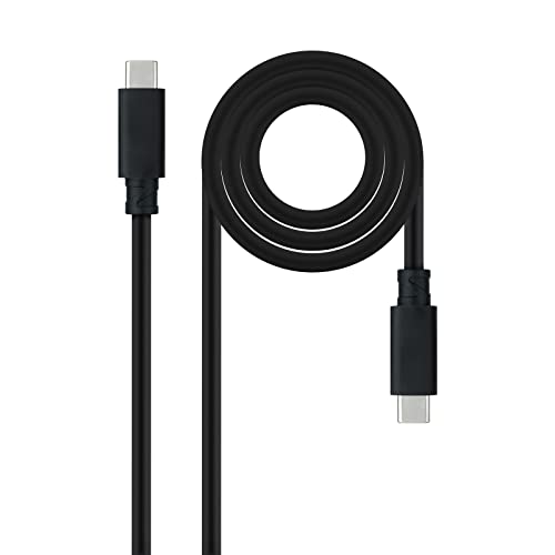 Nanocable 10.01.4101-L150 - Kabel USB 3.1 Gen2 10Gbps 5A, 4K/60Hz, USB-C/M-USB-C/M, Schwarz, 1,5 m von NANOCABLE