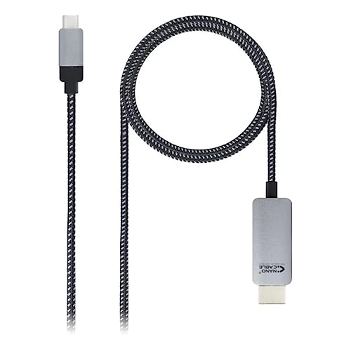 Nanocable 10.15.5102 - USB-C zu HDMI Konverter Kabel, Schwarz, 1.8 Meter von NANOCABLE