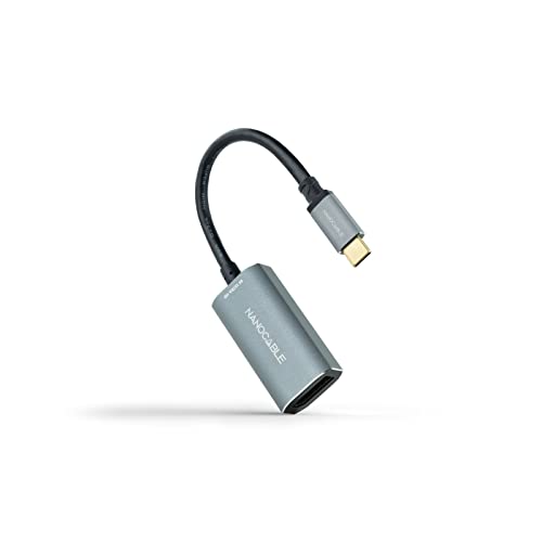 Nanocable 10.16.4104-G - USB-C zu DisplayPort 8K Aluminium, 15 cm, Grau, 15 cm von Nanocable