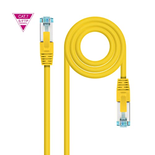Nanocable 10.20.1700-L25-Y - Netzwerkkabel Kat.7 600MHZ LSZH SFTP PIMF AWG26, Gelb, 25 cm von NANOCABLE