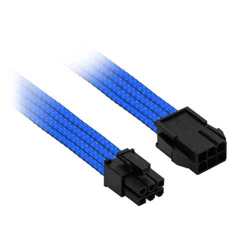 Nanoxia 900200021 6-Pin PCI-E Verlängerungskabel, 30 cm, Blauer Einzelsleeve von Nanoxia