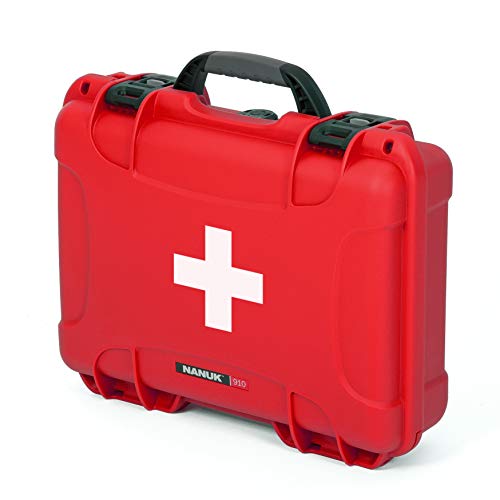 'NANUK 910 Waterproof First Aid Prepper Survival Gear Dust and Impact Resistant Case - Empty - Red, 910-FSA9 von Nanuk
