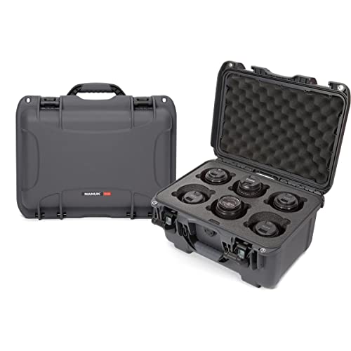 NANUK 918 Wasserdichter Hartschalenkoffer Mit Schaumstoffeinlage Passend für 6 Objektive - Graphit von NANUK