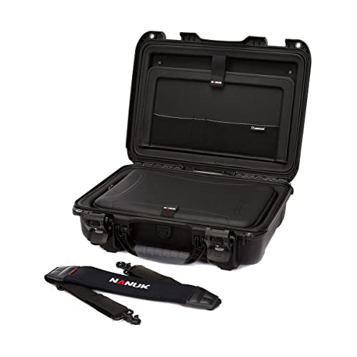 Nanuk 923 Wasserdichter Hartschalenkoffer Mit Laptop-Kit, mit Riemen (TSA-Verschlüsse) - Schwarz von NANUK