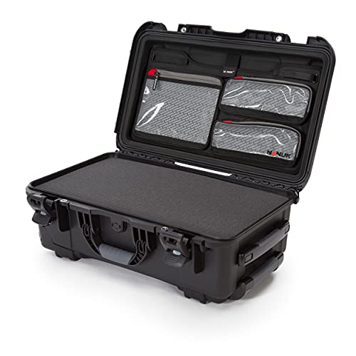 Nanuk 935 Wasserdichter Hartschalenkoffer Mit Plüschschaumeinlage und Organizer für Deckel - Schwartz von NANUK