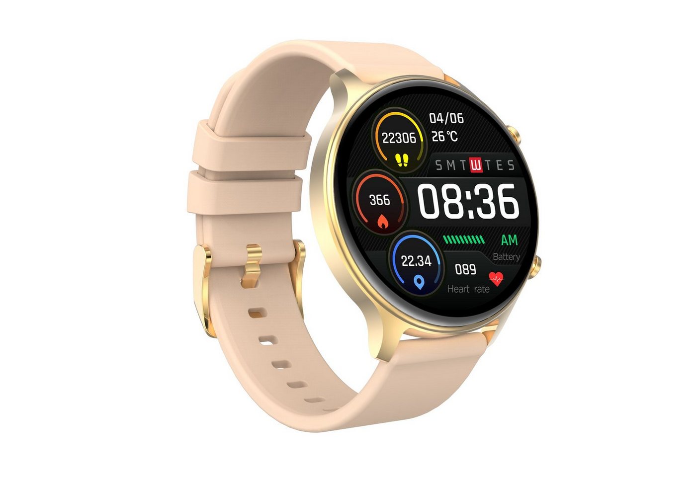 Nanway DS30 Smartwatch (1.39 Zoll), Full HD-Display, Bluetooth-Anrufe, 230mAh, IP67, magnetisches Laden von Nanway