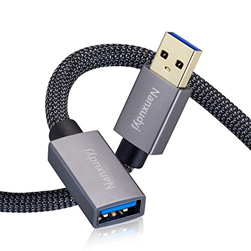 Nanxudyj USB 3.0 Verlängerungskabel, 3.6 m, USB-Verlängerungskabel Typ A Stecker auf A Buchse, Datentransferkabel 5 Gbit/s für Playstation, Xbox, Oculus VR, USB-Stick, Kartenleser, Tastatur, Drucker von Nanxudyj