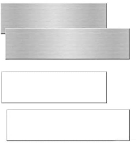 Aluminium-Büro-Namensschilder, blanko, Sublimationsschilder, Weiß, 10 Stück (10 x 2) von NapTags