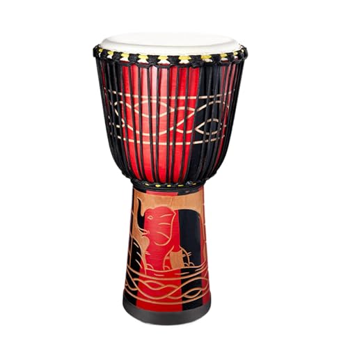 Bongo Trommel 8 Zoll – handgeschnitztes afrikanisches Percussionsinstrument | Mehrfarbige Trommel für künstlerische Performance, Dekoration, traditionelles Percussion Zubehör Bongo Trommel 8 Zoll – handgeschnitztes afrikanisches Percussionsinstrument | Mehrfarbige Trommel für künstlerische Performance, Dekoration, traditionelles Percussion Zubehör von Naqqios