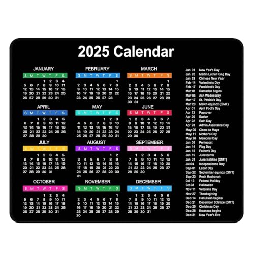 Mauspad Kalender 2025 - Smooth Game Mousepad | Computer-Mauspad mit rutschfester Gummibasis, Mauspad für Computer, Laptop, Maus für Gold Mauspad Kalender 2025 - Smooth Game Mousepad | Computer-Mauspad mit rutschfester Gummibasis, Mauspad für Computer, Laptop, Maus für Gold von Naqqios