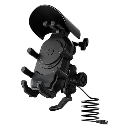 Naqqios Motorrad-Telefonhalterung mit Ladegerät – Telefonhalterung für Motorradlenker, Handyhalterung für Motorrad | kabelloses Schnellladegerät, Halterung für Teleph-Lenker Naqqios Motorrad-Telefonhalterung mit Ladegerät – Telefonhalterung für Motorradlenker, Handyhalterung für Motorrad | kabelloses Schnellladegerät, Halterung für Teleph-Lenker von Naqqios