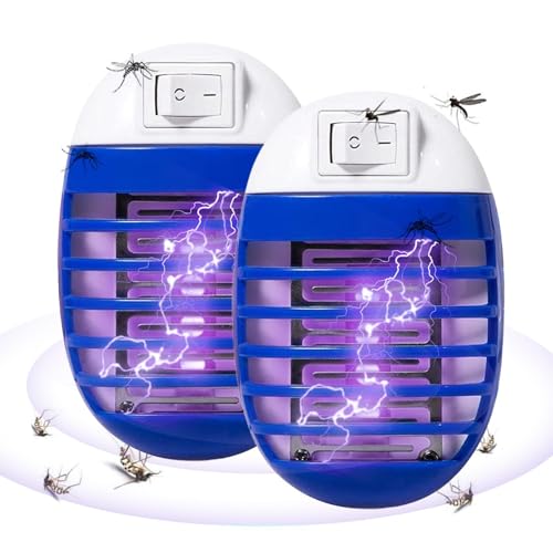 Plug-in-Fliegenfalle für den Innenbereich – elektrischer Fliegenfänger mit UV-Licht | Plug-in-LED-Lampe, Fruchtfliegenfallen, Mückenfallen für den Garten von Naqqios